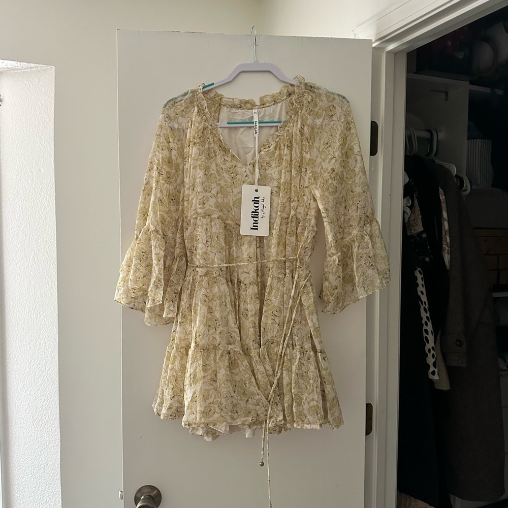 Yellow floral dress